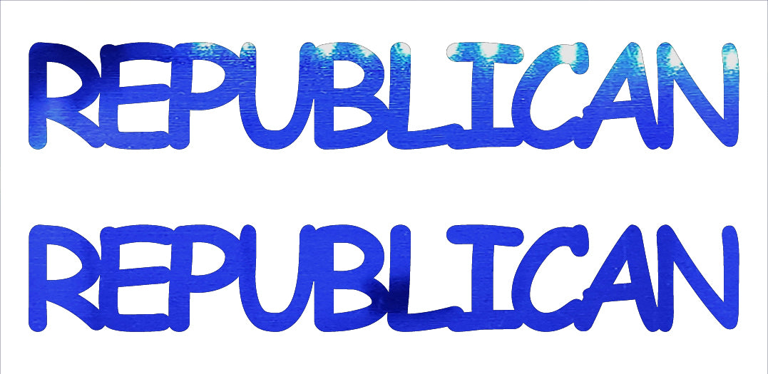 Custom-Buzz Word - REPUBLICAN Blue Royal