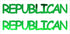 Custom-Buzz Word - REPUBLICAN Green