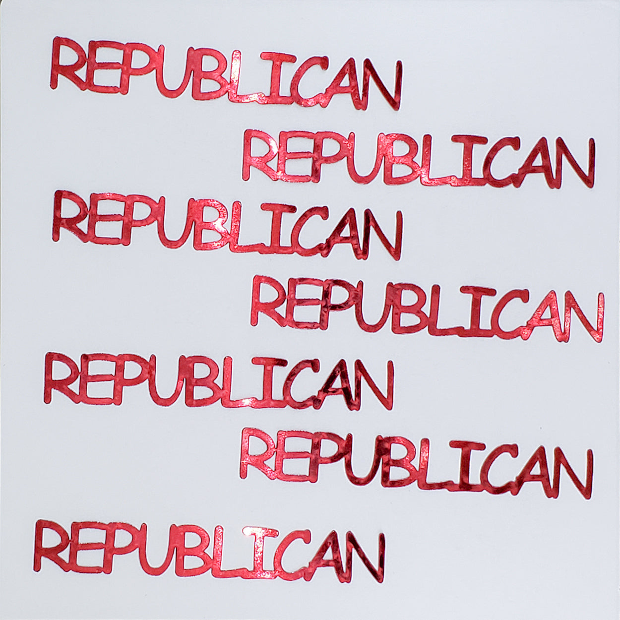 Custom-Buzz Word - REPUBLICAN Red