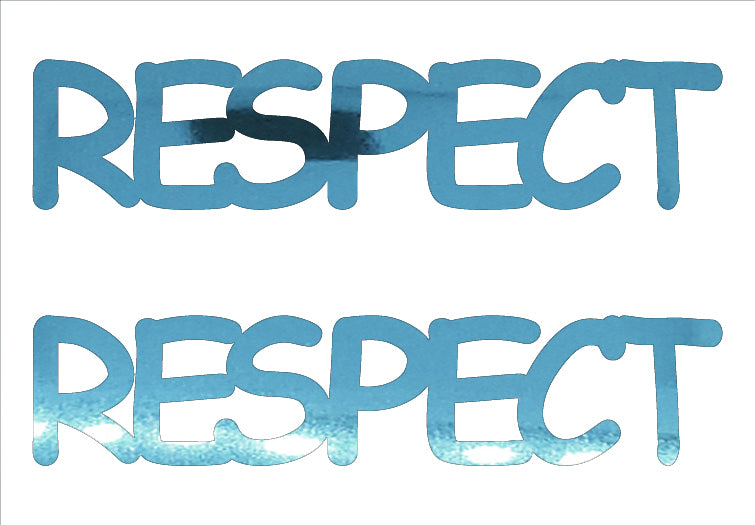 Custom-Buzz Word - RESPECT Blue Sky