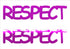 Custom-Buzz Word - RESPECT Fuchsia