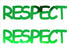 Custom-Buzz Word - RESPECT Green