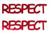 Custom-Buzz Word - RESPECT Red