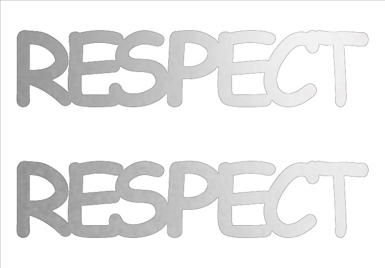 Custom-Buzz Word - RESPECT Silver