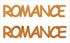 Custom-Buzz Word - ROMANCE Orange