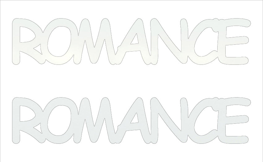 Custom-Buzz Word - ROMANCE White