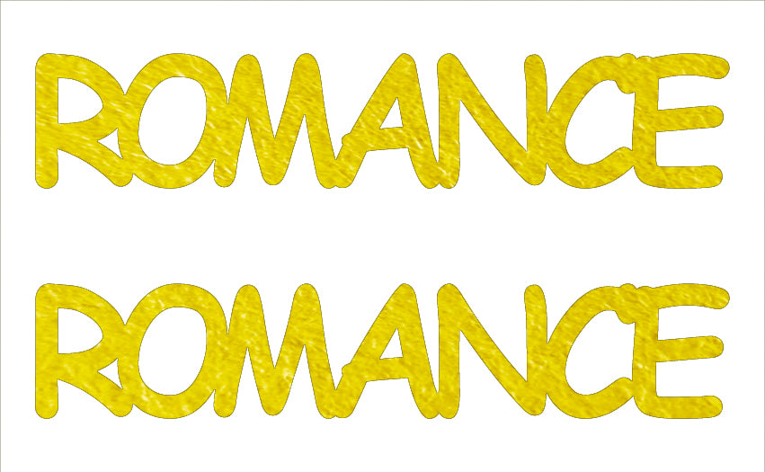 Custom-Buzz Word - ROMANCE Yellow Paper