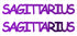 Custom-Buzz Word - SAGITTARIUS Purple