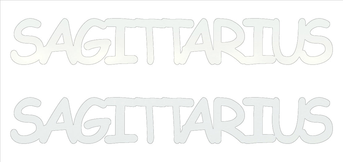 Custom-Buzz Word - SAGITTARIUS White