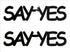 Custom-Buzz Word - SAY YES Black