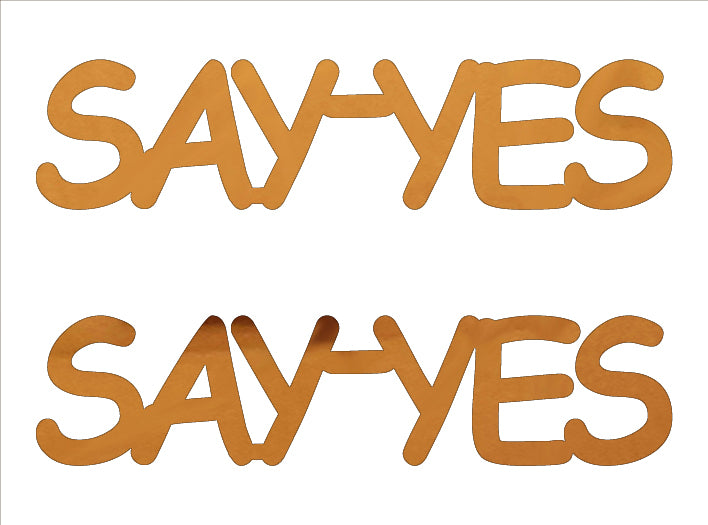 Custom-Buzz Word - SAY YES Orange