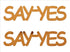 Custom-Buzz Word - SAY YES Orange