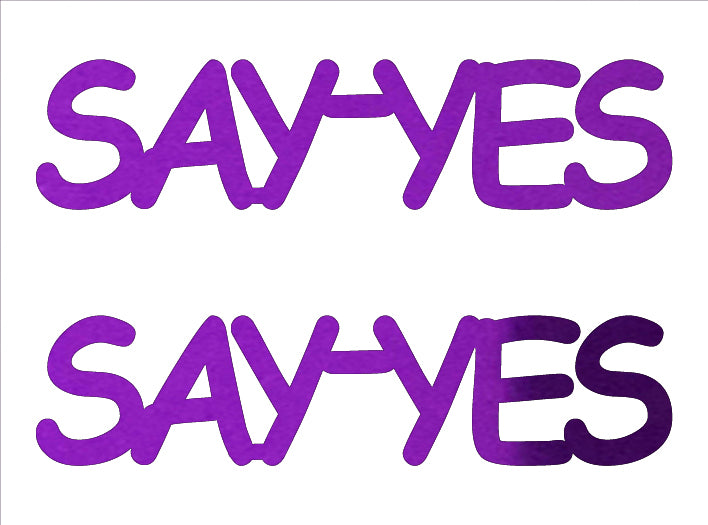 Custom-Buzz Word - SAY YES Purple