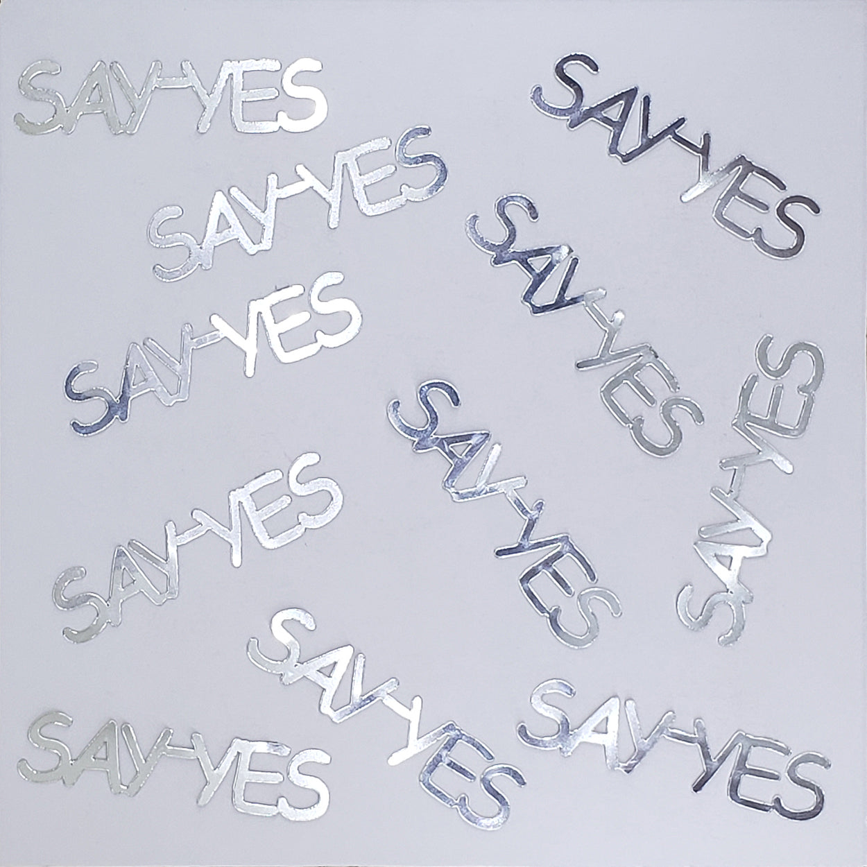 Custom-Buzz Word - SAY YES Silver