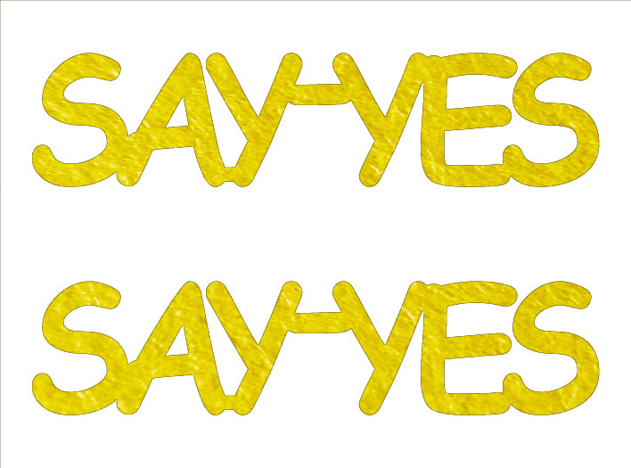 Custom-Buzz Word - SAY YES Yellow Paper