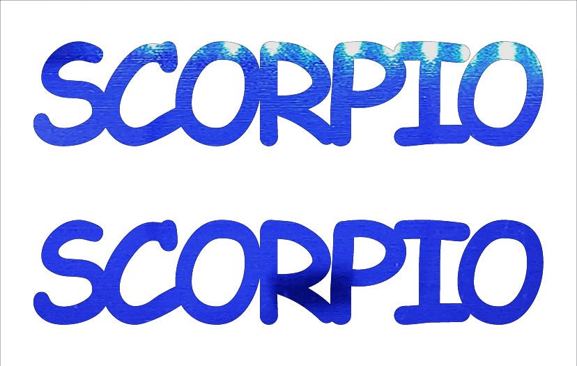 Custom-Buzz Word - SCORPIO Blue Royal