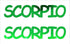 Custom-Buzz Word - SCORPIO Green