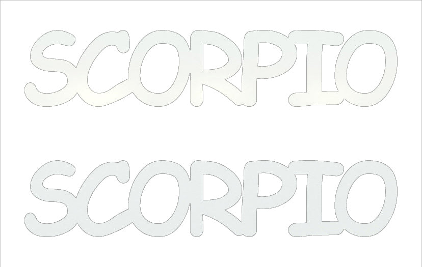 Custom-Buzz Word - SCORPIO White