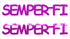 Custom-Buzz Word - SEMPER FI Fuchsia