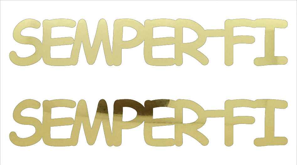 Custom-Buzz Word - SEMPER FI Gold