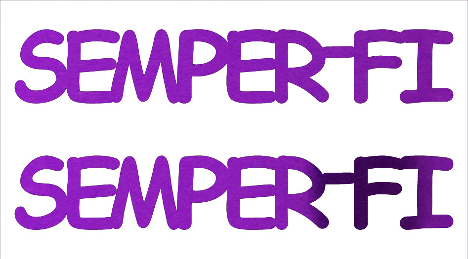 Custom-Buzz Word - SEMPER FI Purple