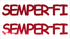 Custom-Buzz Word - SEMPER FI Red