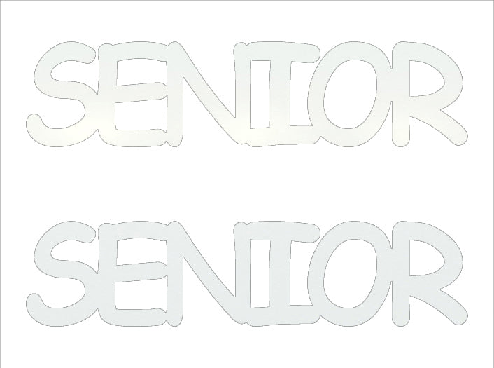 Custom-Buzz Word - SENIOR White