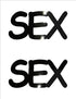 Custom-Buzz Word - SEX Black