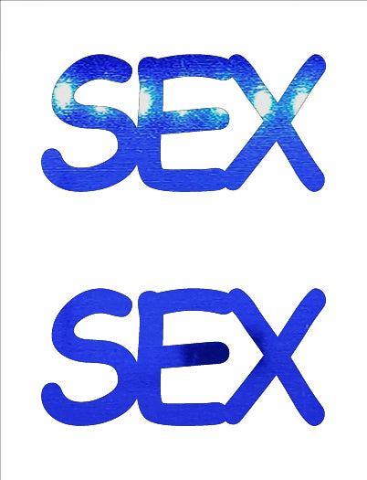 Custom-Buzz Word - SEX Blue Royal