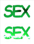 Custom-Buzz Word - SEX Green