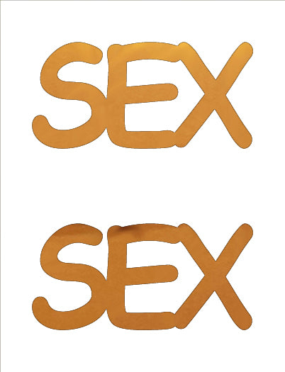 Custom-Buzz Word - SEX Orange