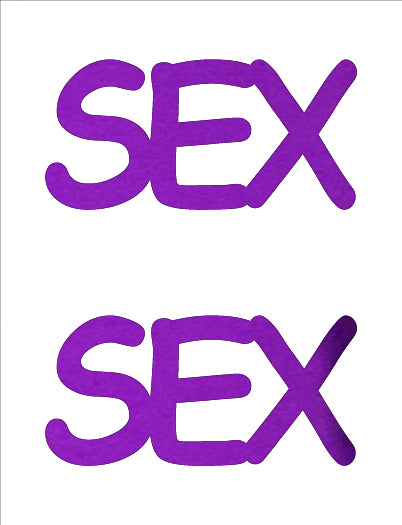 Custom-Buzz Word - SEX Purple