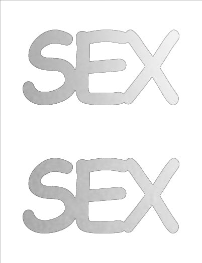 Custom-Buzz Word - SEX Silver