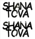 Custom-Buzz Word - SHANA TOVA Black