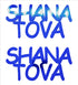 Custom-Buzz Word - SHANA TOVA Blue Royal