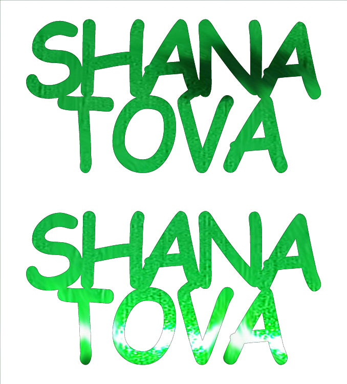 Custom-Buzz Word - SHANA TOVA Green