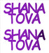 Custom-Buzz Word - SHANA TOVA Purple