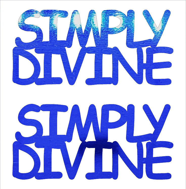 Custom-Buzz Word - SIMPLY DIVINE Blue Royal