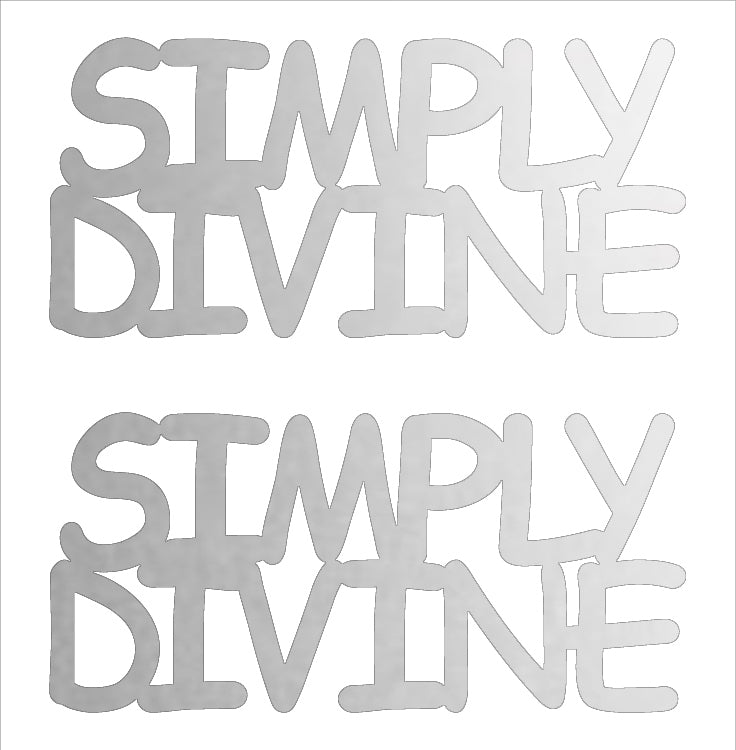 Custom-Buzz Word - SIMPLY DIVINE Silver