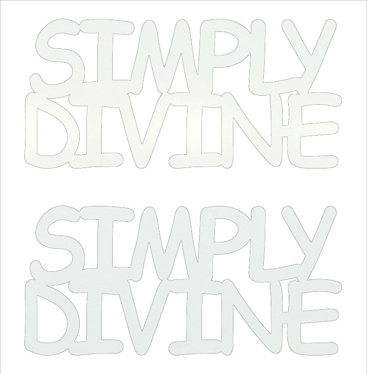 Custom-Buzz Word - SIMPLY DIVINE White