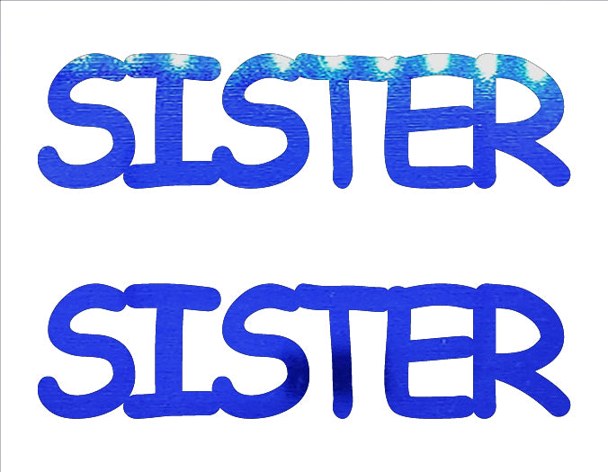 Custom-Buzz Word - SISTER Blue Royal