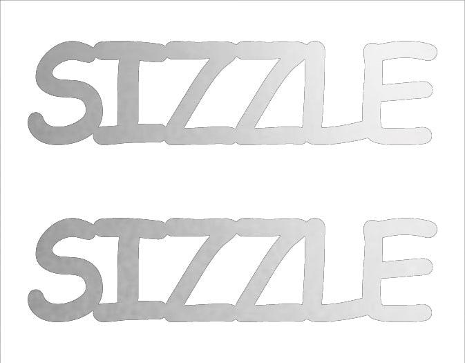 Custom-Buzz Word - SIZZLE Silver