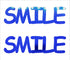 Custom-Buzz Word - SMILE Blue Royal