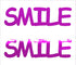 Custom-Buzz Word - SMILE Fuchsia