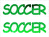 Custom-Buzz Word - SOCCER Green