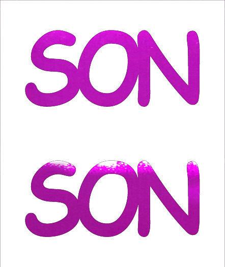 Custom-Buzz Word - SON Fuchsia