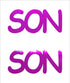 Custom-Buzz Word - SON Fuchsia