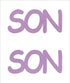 Custom-Buzz Word - SON Pink