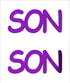 Custom-Buzz Word - SON Purple