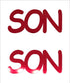 Custom-Buzz Word - SON Red